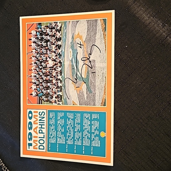 1990 dolphins team photo  Signed autograph #4 - Picture 1 of 4